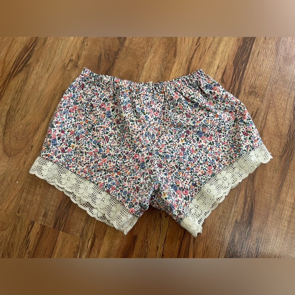 Vintage Floral Lace Made In USA 100% Cotton Bloomer Shorts Toddler Girls 3T